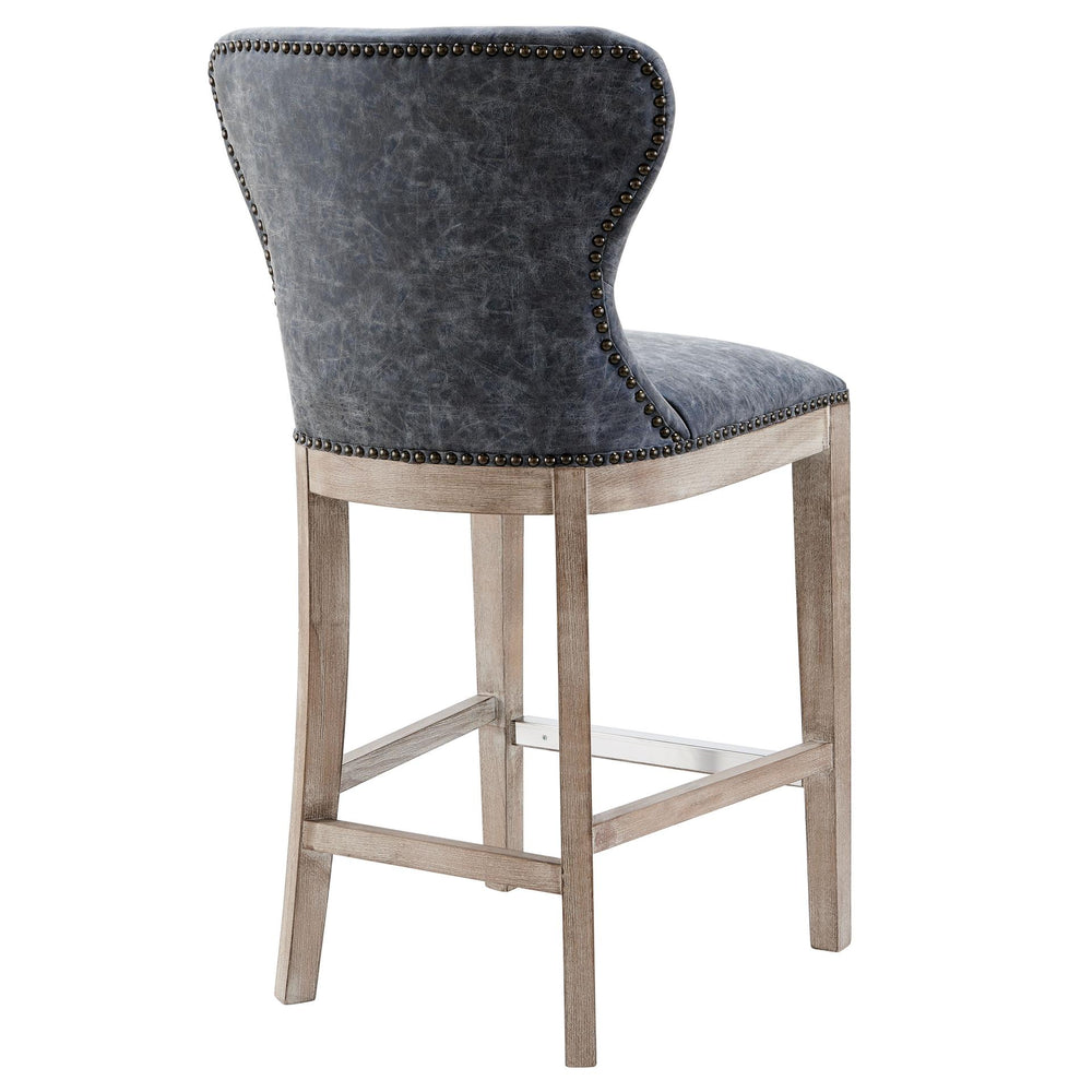 Dorsey Faux Leather Counter Stool Drift Wood Legs - Nubuck Charcoal - view 7