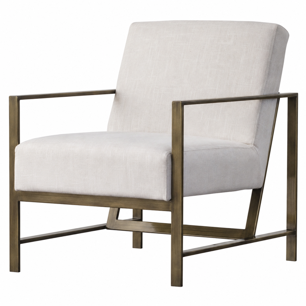 Francis Linen Accent Arm Chair - Shortbread