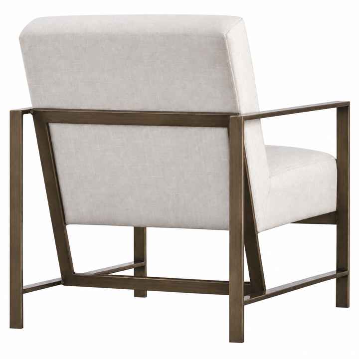 Francis Linen Accent Arm Chair - Shortbread - view 11