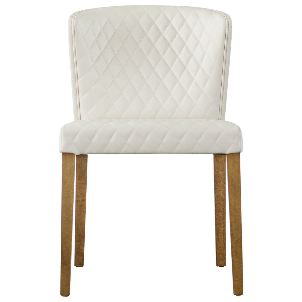 Albie Diamond Stitching Faux Leather Dining Side Chair - Danburry Off-White - view 4