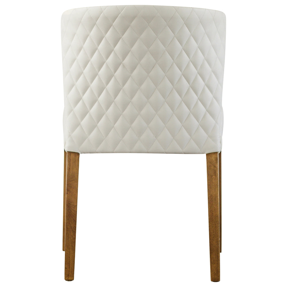 Albie Diamond Stitching Faux Leather Dining Side Chair - Danburry Off-White - view 6
