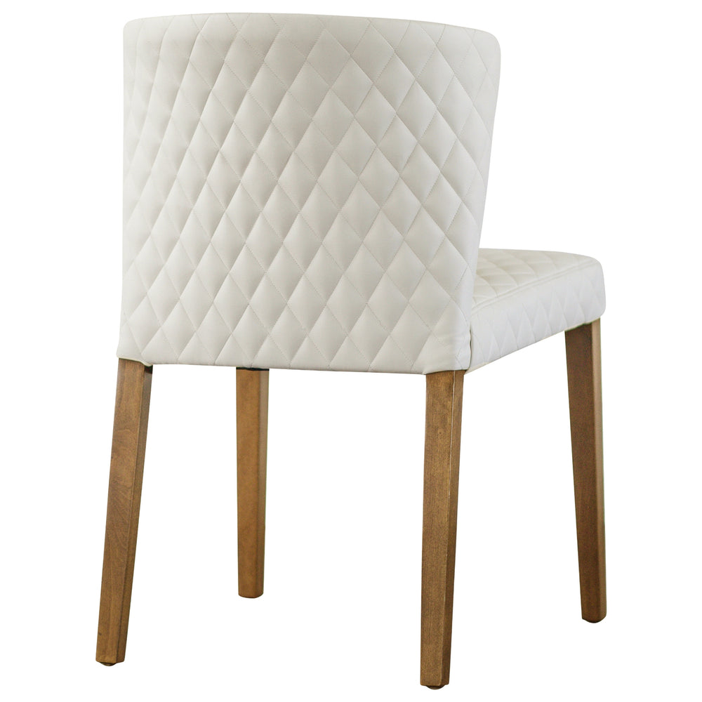 Albie Diamond Stitching Faux Leather Dining Side Chair - Danburry Off-White - view 7