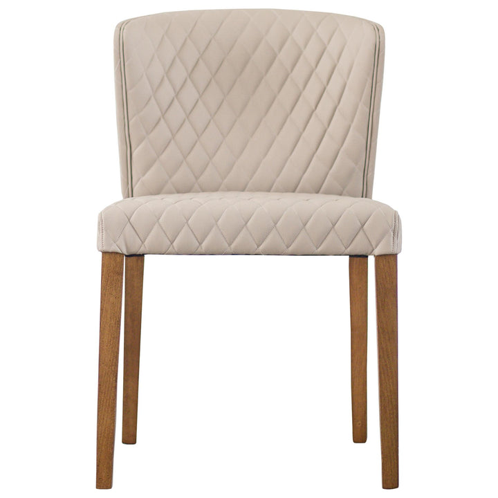 Albie Diamond Stitching Faux Leather Dining Side Chair - Danburry Dune - view 4