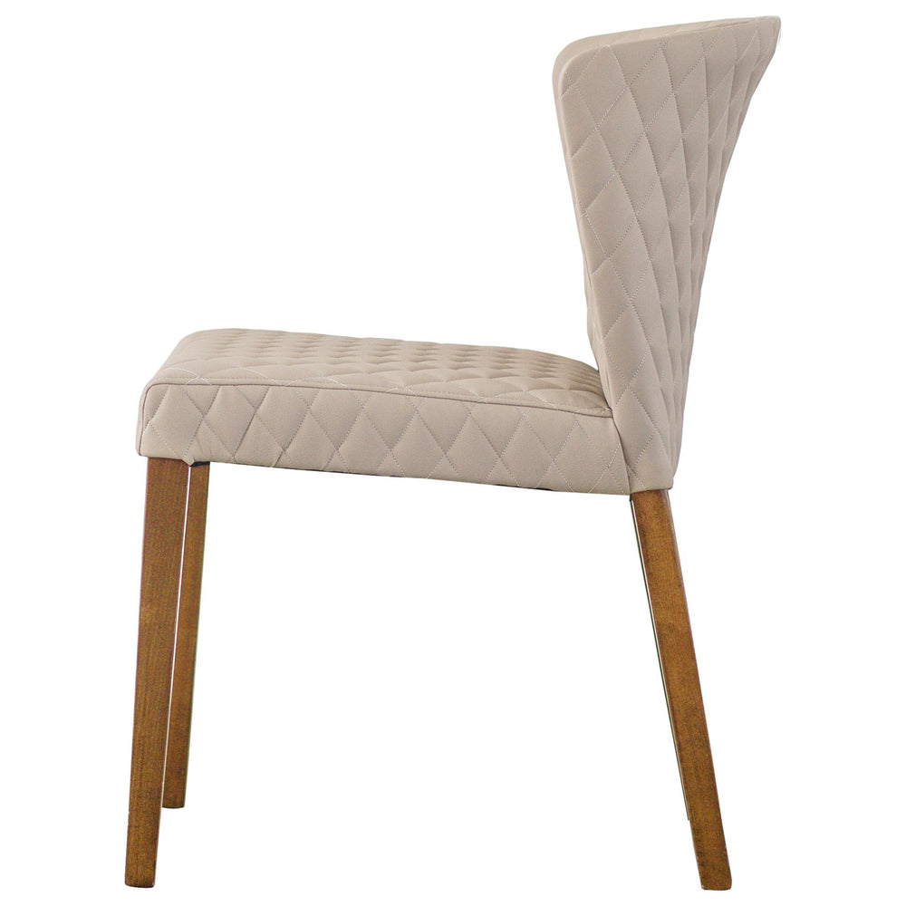 Albie Diamond Stitching Faux Leather Dining Side Chair - Danburry Dune - view 5