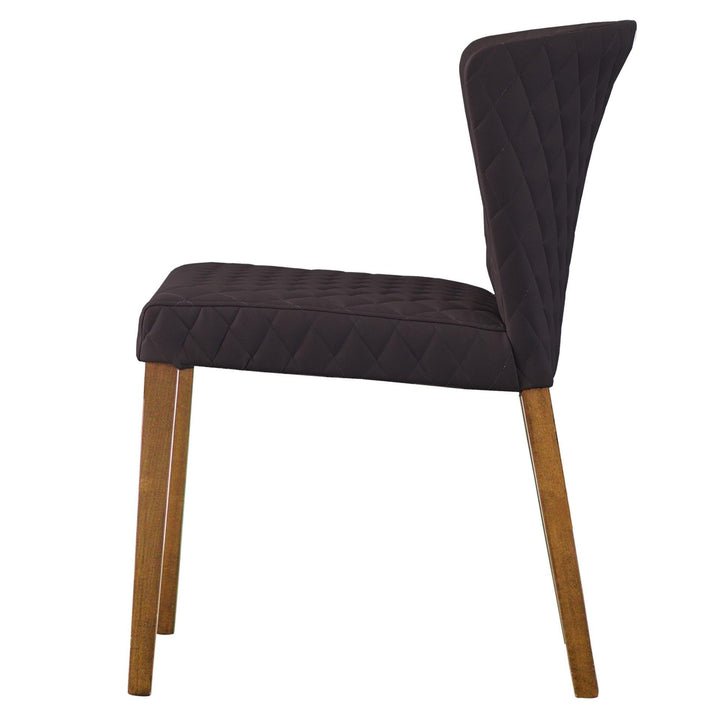 Albie Diamond Stitching Faux Leather Dining Side Chair - Danburry Cocoa Gray - view 5