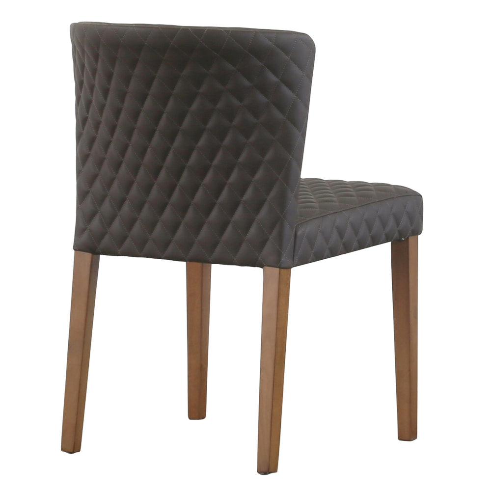 Albie Diamond Stitching Faux Leather Dining Side Chair - Danburry Cocoa Gray - view 7