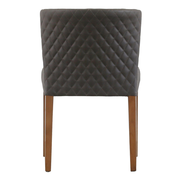 Albie Diamond Stitching Faux Leather Dining Side Chair - Danburry Cocoa Gray - view 6