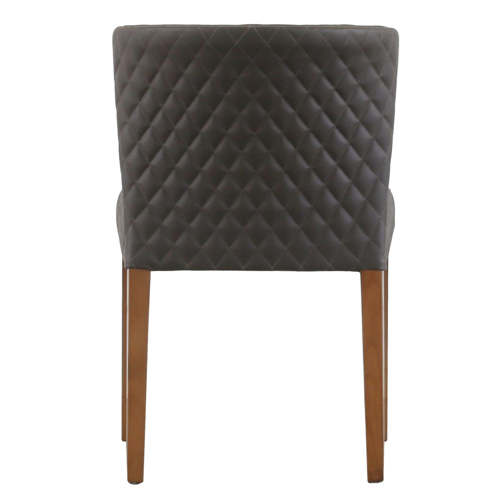 Albie Diamond Stitching Faux Leather Dining Side Chair - Danburry Cocoa Gray - view 6