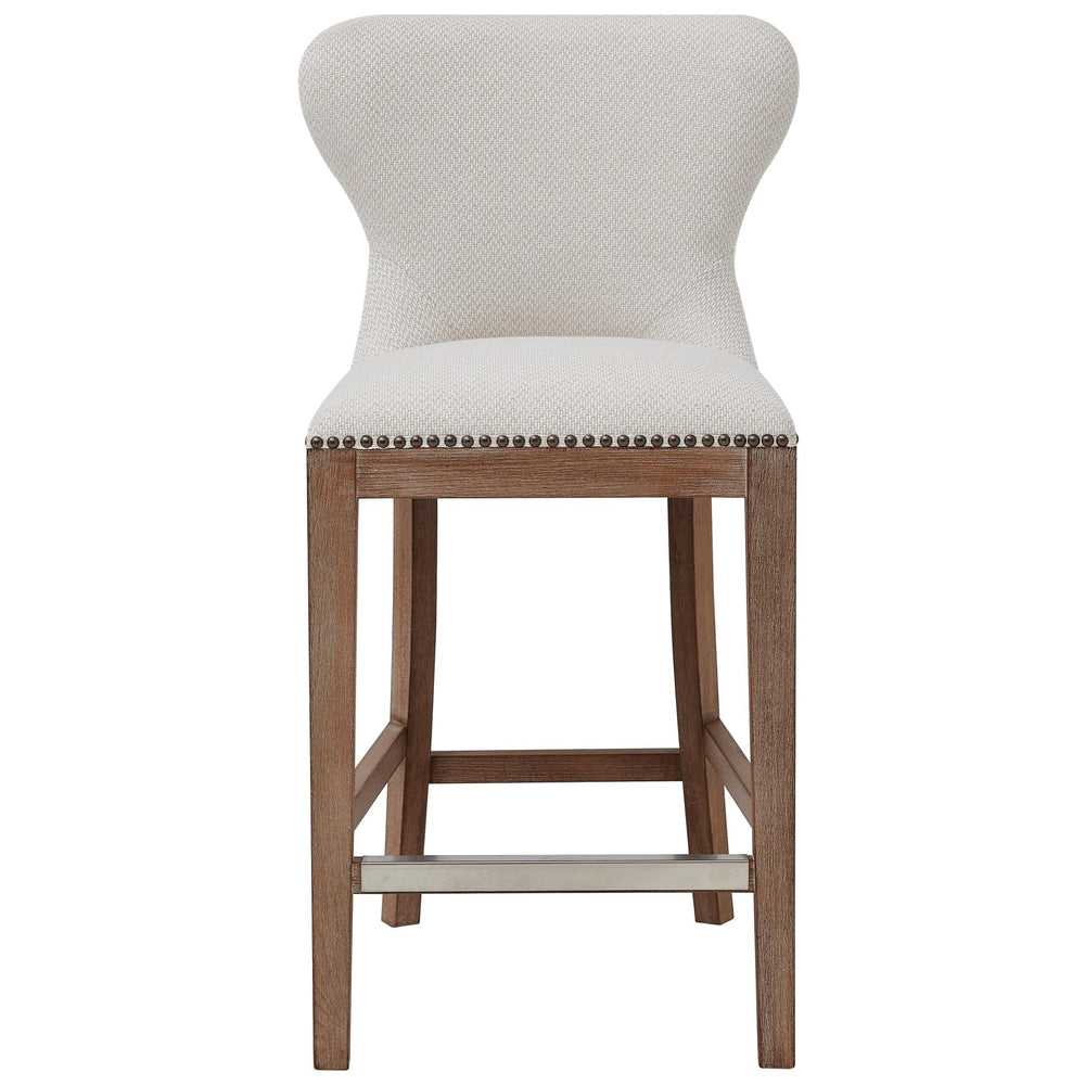 Dorsey Fabric Counter Stool Drift Wood Legs - Cardiff Cream - view 4