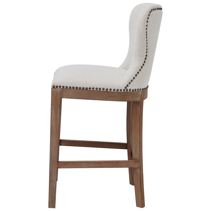 Dorsey Fabric Counter Stool Drift Wood Legs - Cardiff Cream - view 5