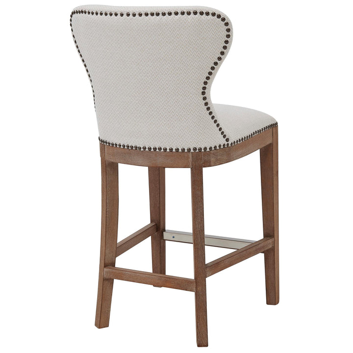 Dorsey Fabric Counter Stool Drift Wood Legs - Cardiff Cream - view 7