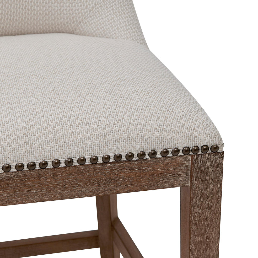 Dorsey Fabric Counter Stool Drift Wood Legs - Cardiff Cream - view 8