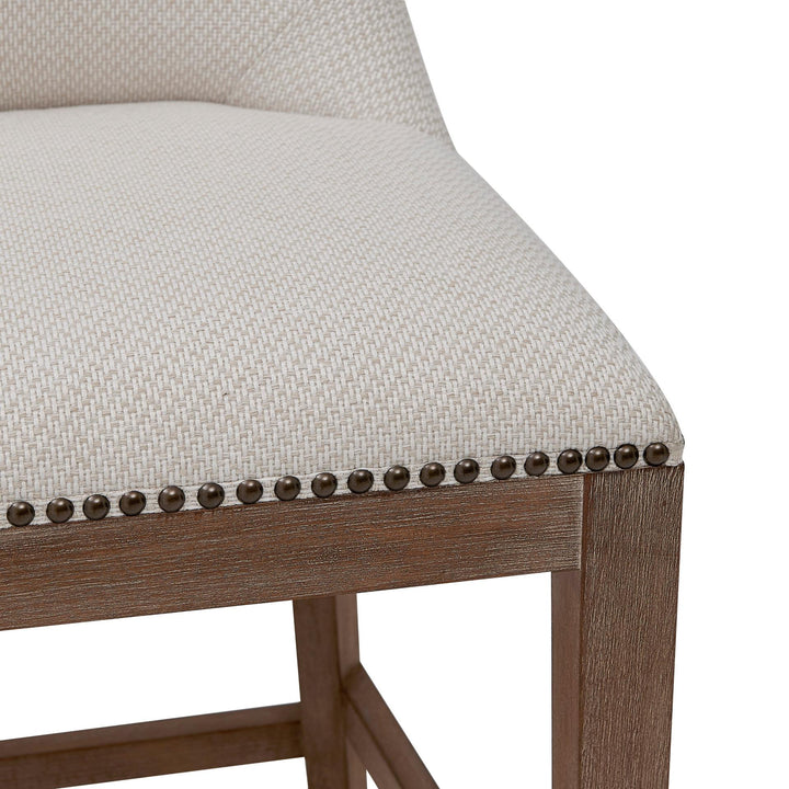 Dorsey Fabric Counter Stool Drift Wood Legs - Cardiff Cream - view 8