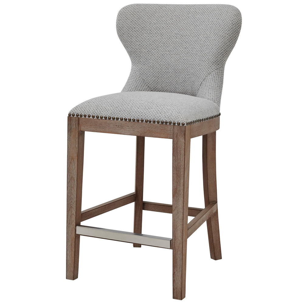 Dorsey Fabric Counter Stool Drift Wood Legs - Cardiff Gray