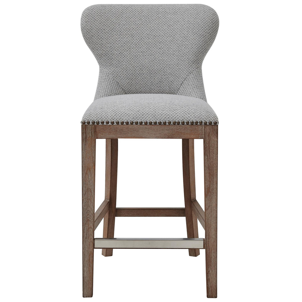 Dorsey Fabric Counter Stool Drift Wood Legs - Cardiff Gray - view 4