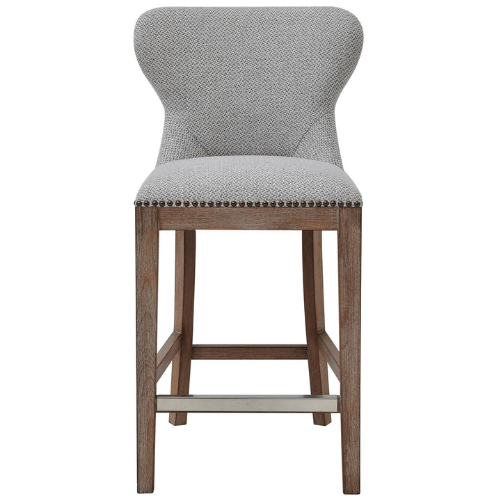 Dorsey Fabric Counter Stool Drift Wood Legs - Cardiff Gray - view 4