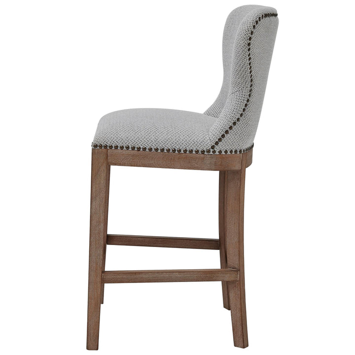 Dorsey Fabric Counter Stool Drift Wood Legs - Cardiff Gray - view 5