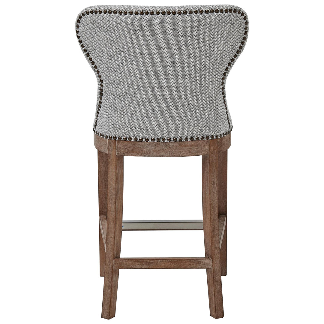 Dorsey Fabric Counter Stool Drift Wood Legs - Cardiff Gray - view 6