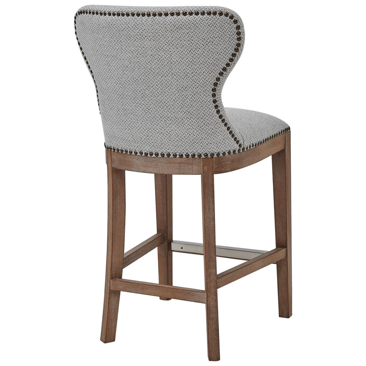 Dorsey Fabric Counter Stool Drift Wood Legs - Cardiff Gray - view 7