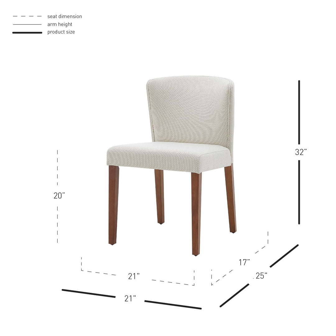 Albie Fabric Dining Side Chair - Cardiff Cream