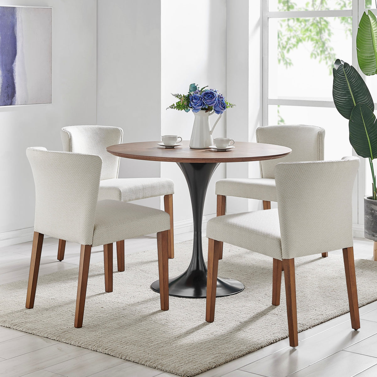 Albie Fabric Dining Side Chair - Cardiff Cream - view 2