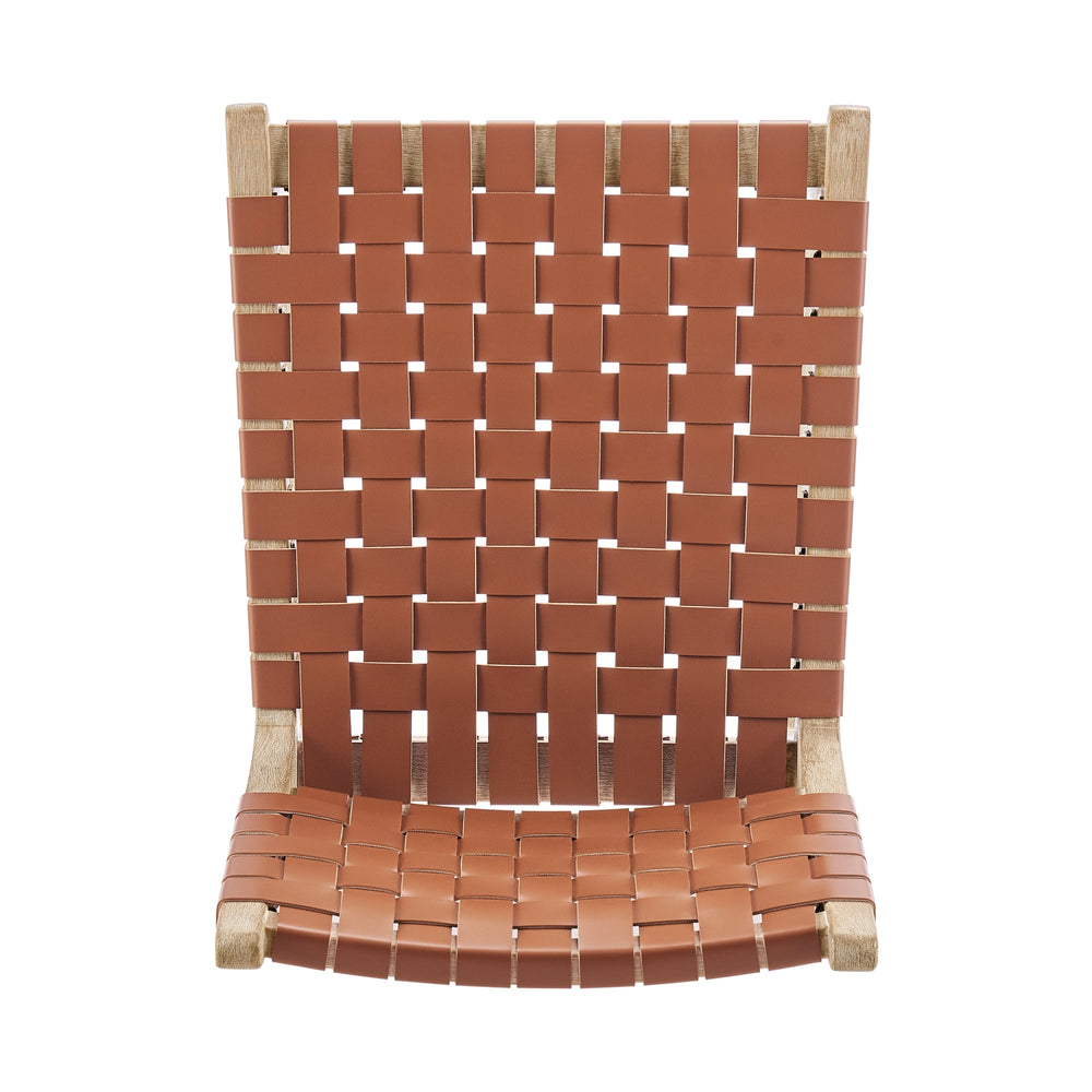 Marco Faux Leather Counter Stool Drift Wood Frame - Ochre Brown - view 8