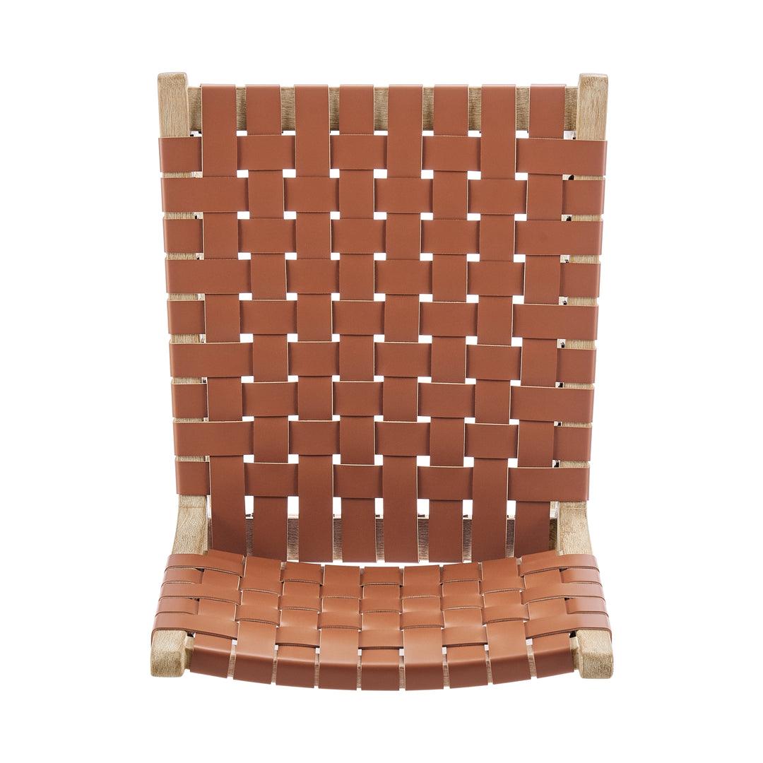 Marco Faux Leather Counter Stool Drift Wood Frame - Ochre Brown - view 8