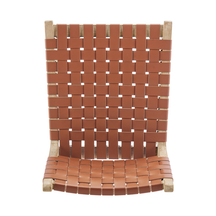 Marco Faux Leather Counter Stool Drift Wood Frame - Ochre Brown - view 8