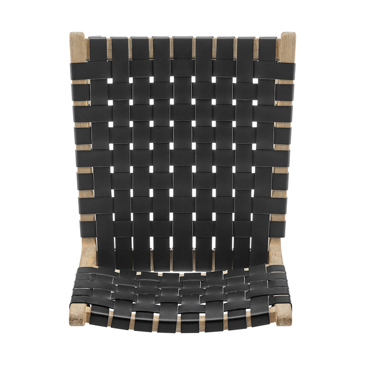 Marco Faux Leather Counter Stool Drift Wood Frame - Black - view 8