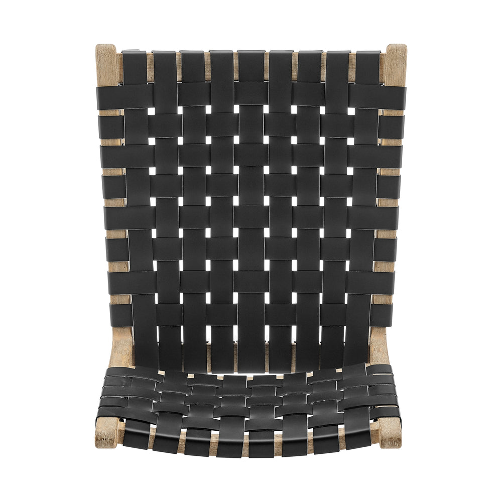 Marco Faux Leather Counter Stool Drift Wood Frame - Black - view 8