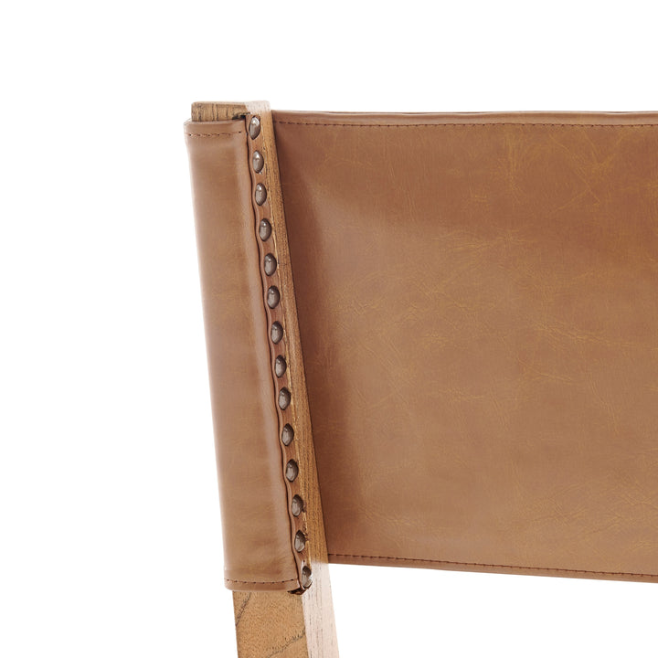Kylo Faux Leather/Fabric Dining Side Chair - Borneo Chocolate/Meridien Cream - view 3