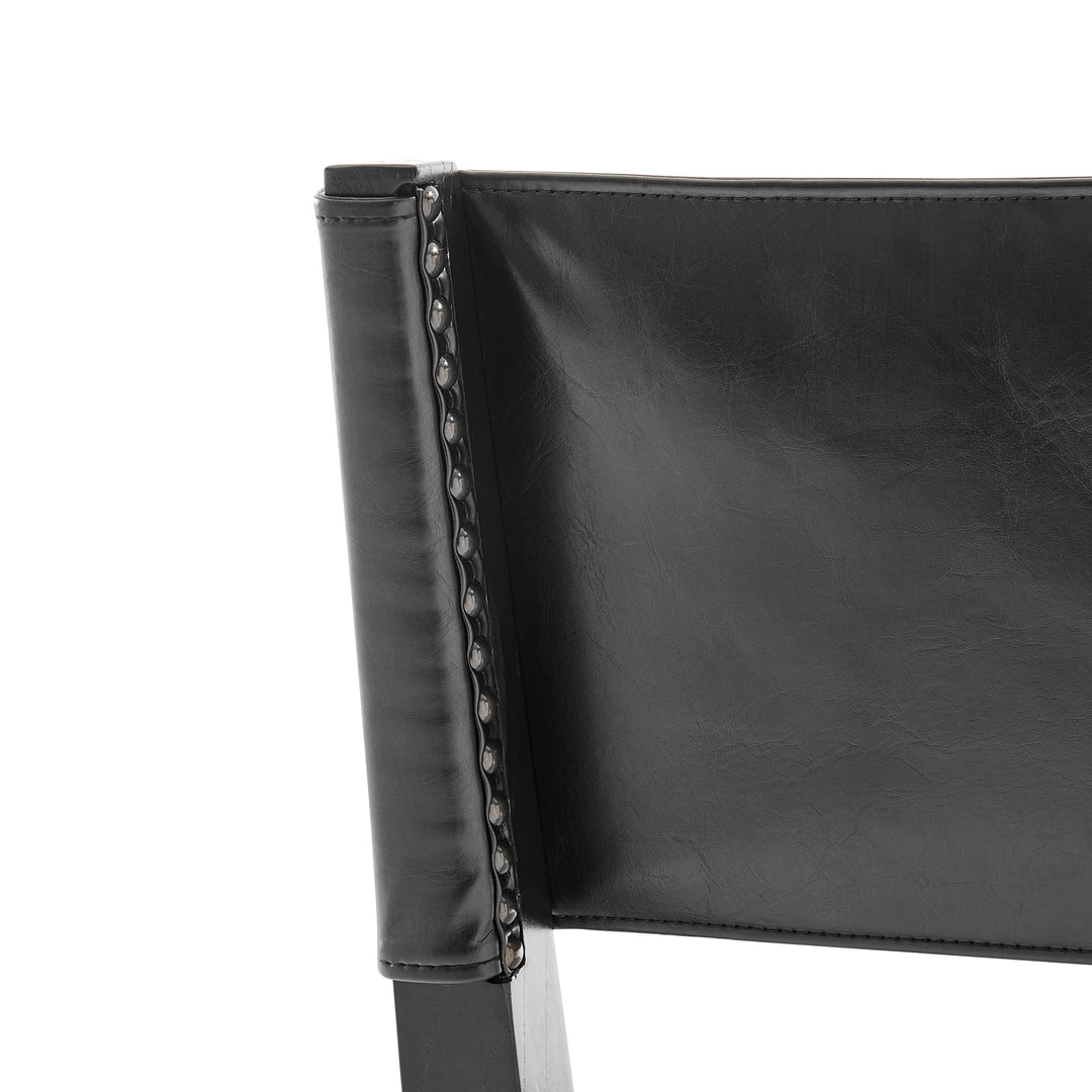 Kylo Faux Leather/Fabric Dining Side Chair - Borneo Black/Meridien Gray - view 3