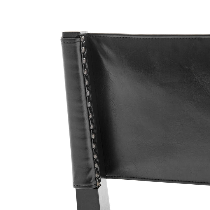 Kylo Faux Leather/Fabric Dining Side Chair - Borneo Black/Meridien Gray - view 3