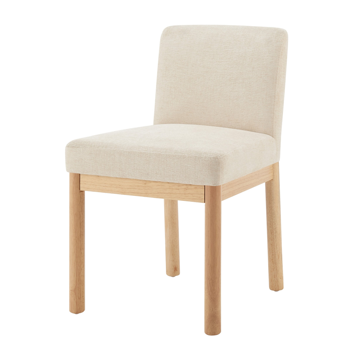 Bloomfield Chenille Low-Back Dining Side Chair - Santana Cream