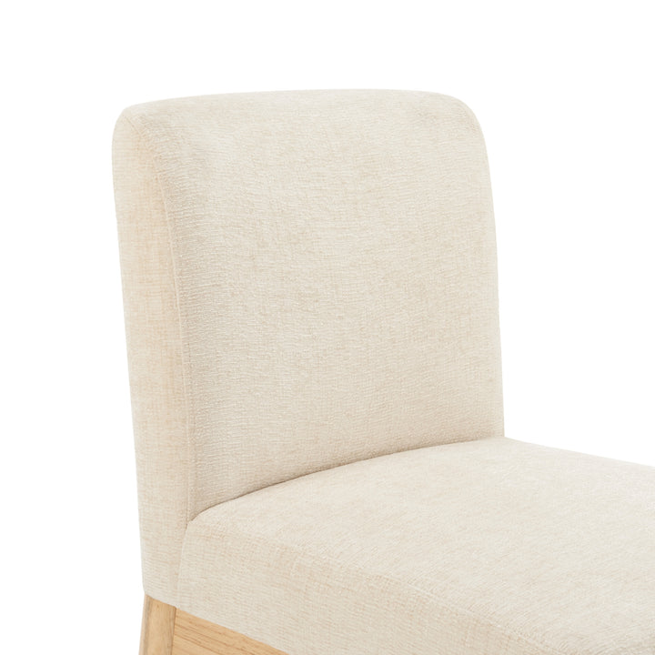 Bloomfield Chenille Low-Back Dining Side Chair - Santana Cream - view 8