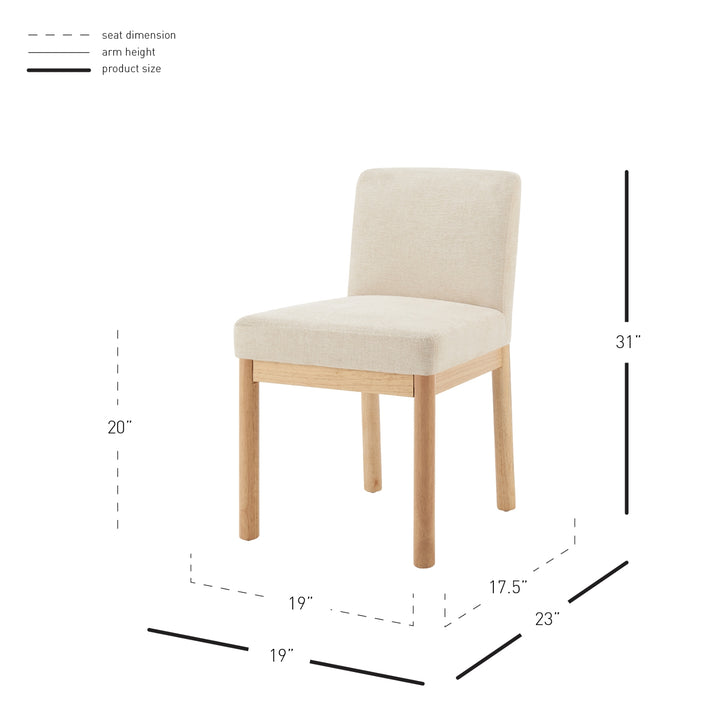 Bloomfield Chenille Low-Back Dining Side Chair - Santana Cream - view 2