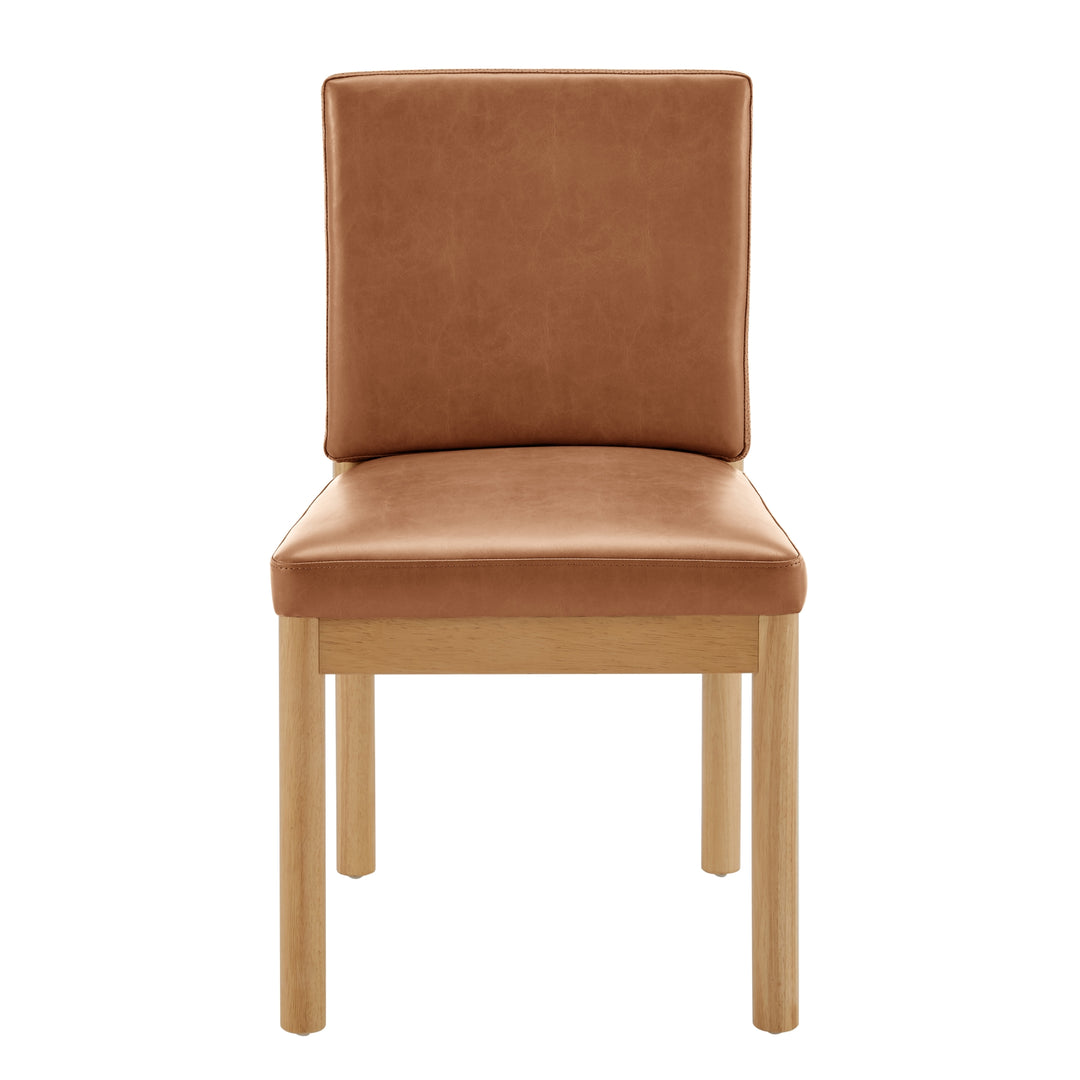 Melvin Faux Leather Dining Side Chair - Borneo Chocolate - view 3