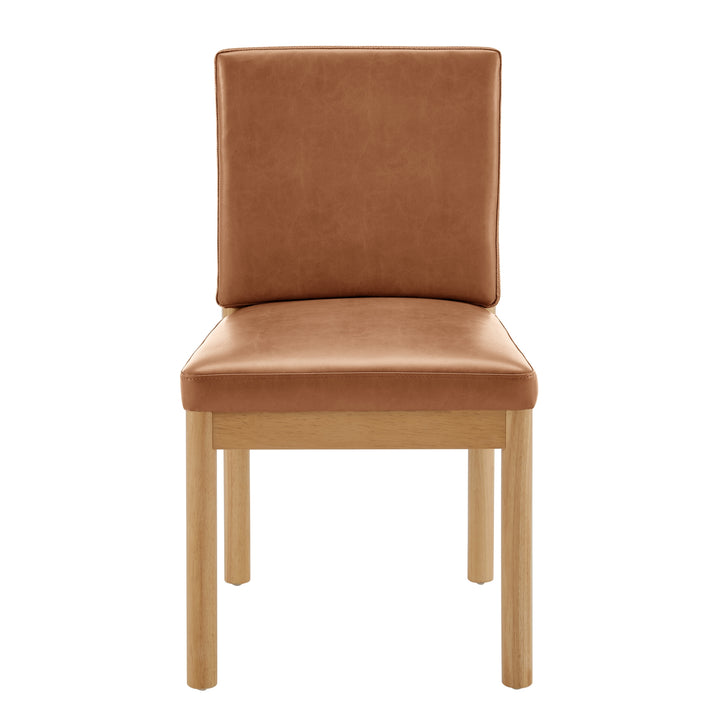 Melvin Faux Leather Dining Side Chair - Borneo Chocolate - view 3