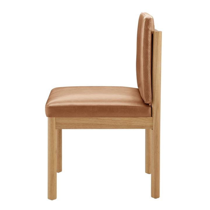 Melvin Faux Leather Dining Side Chair - Borneo Chocolate - view 4