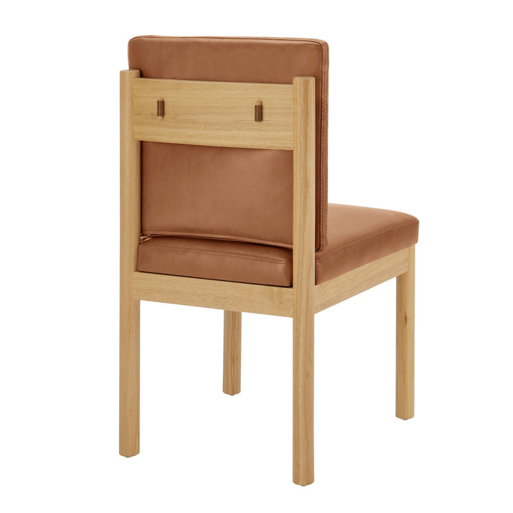 Melvin Faux Leather Dining Side Chair - Borneo Chocolate - view 6