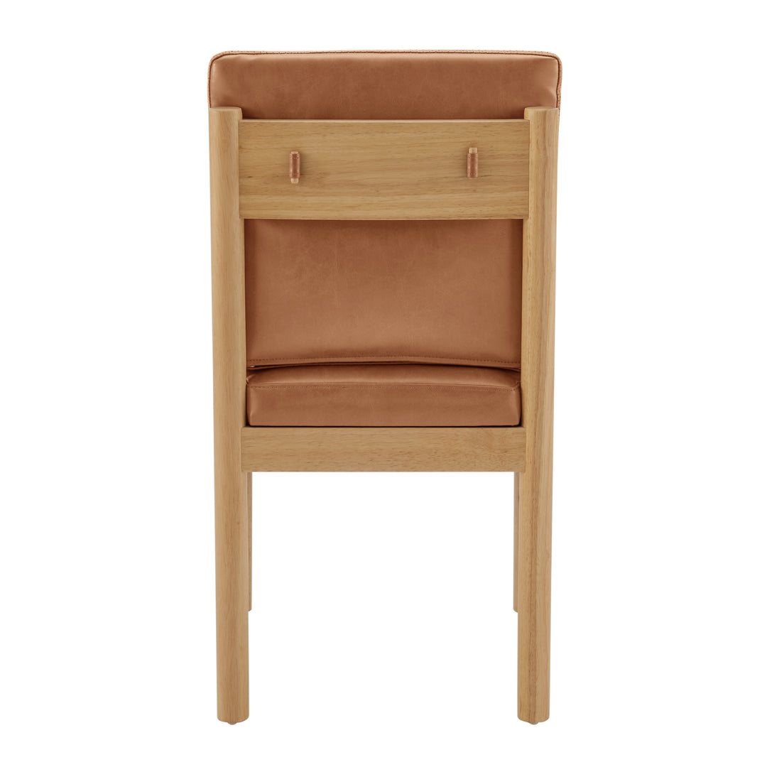 Melvin Faux Leather Dining Side Chair - Borneo Chocolate - view 5