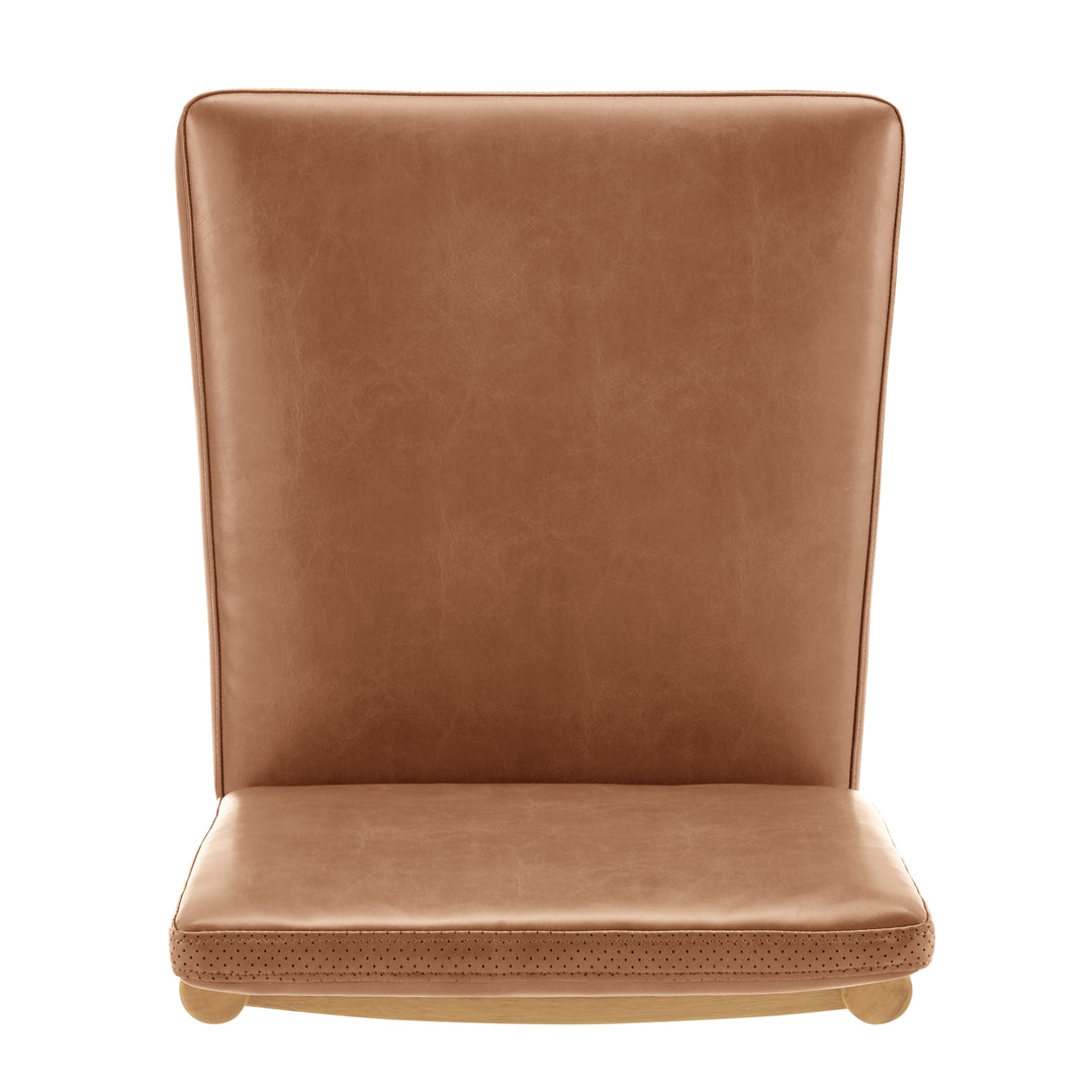 Melvin Faux Leather Dining Side Chair - Borneo Chocolate - view 7