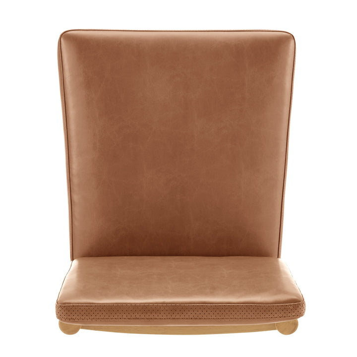 Melvin Faux Leather Dining Side Chair - Borneo Chocolate - view 7