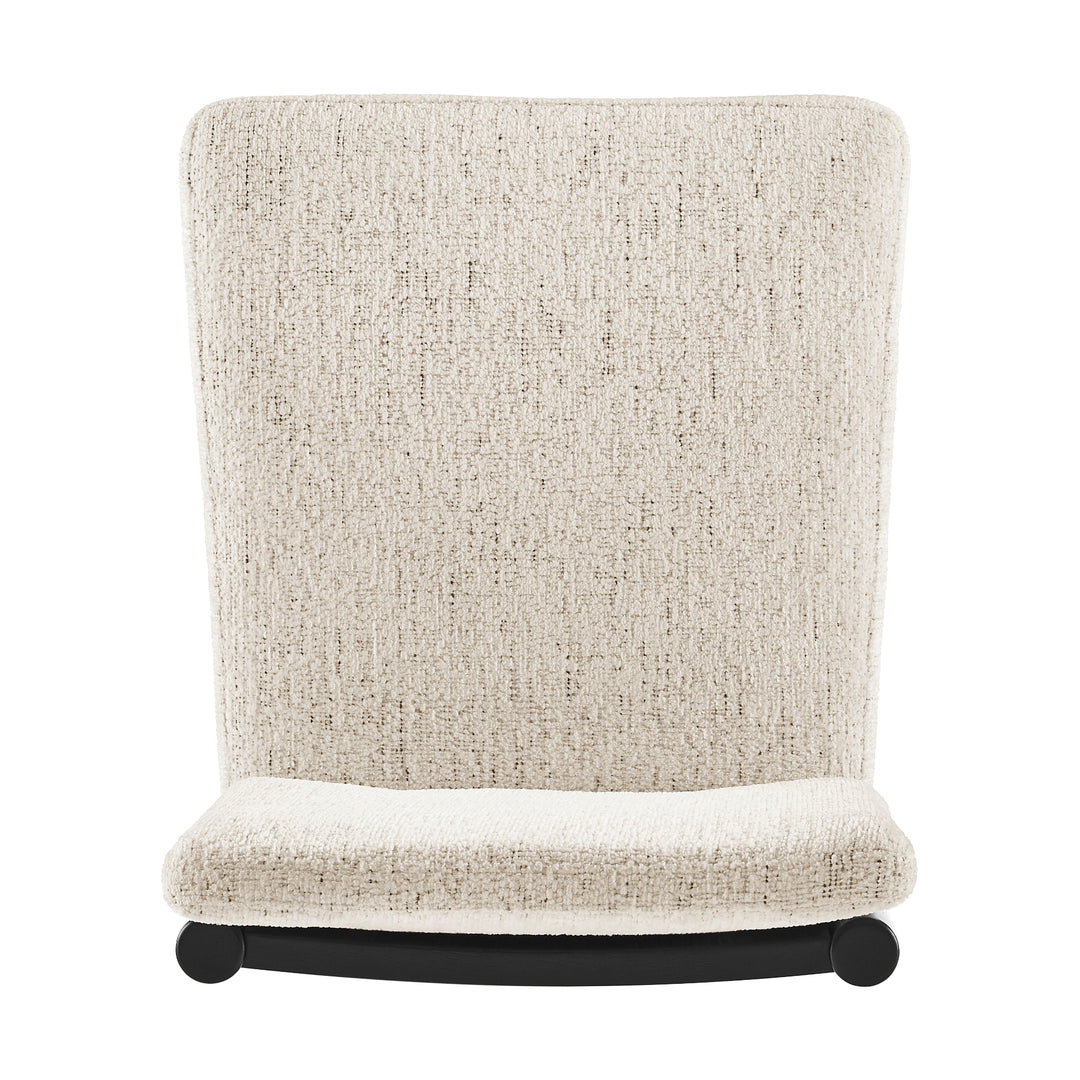 Melvin Chenille Dining Side Chair Black Frame - Concord Cream - view 8