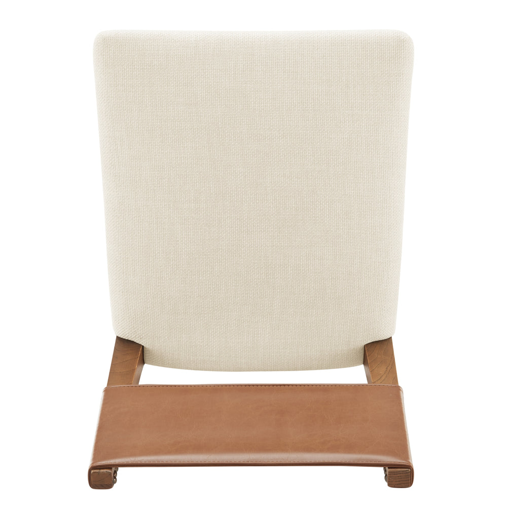 Kylo Faux Leather/Fabric Counter Stool - Borneo Chocolate/Meridien Cream - view 7