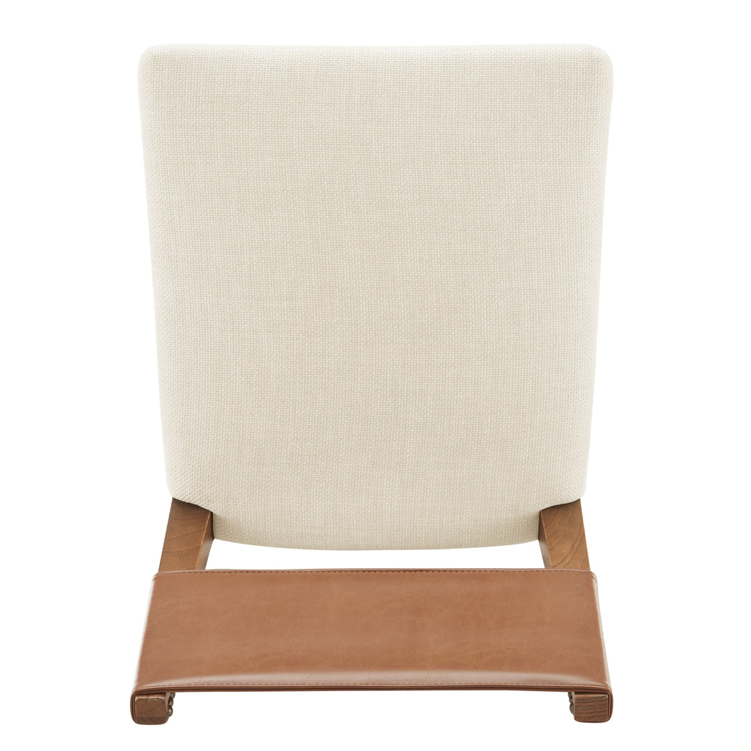 Kylo Faux Leather/Fabric Counter Stool - Borneo Chocolate/Meridien Cream - view 7
