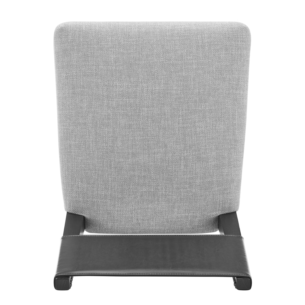 Kylo Faux Leather/Fabric Counter Stool - Borneo Black/Meridien Gray - view 7