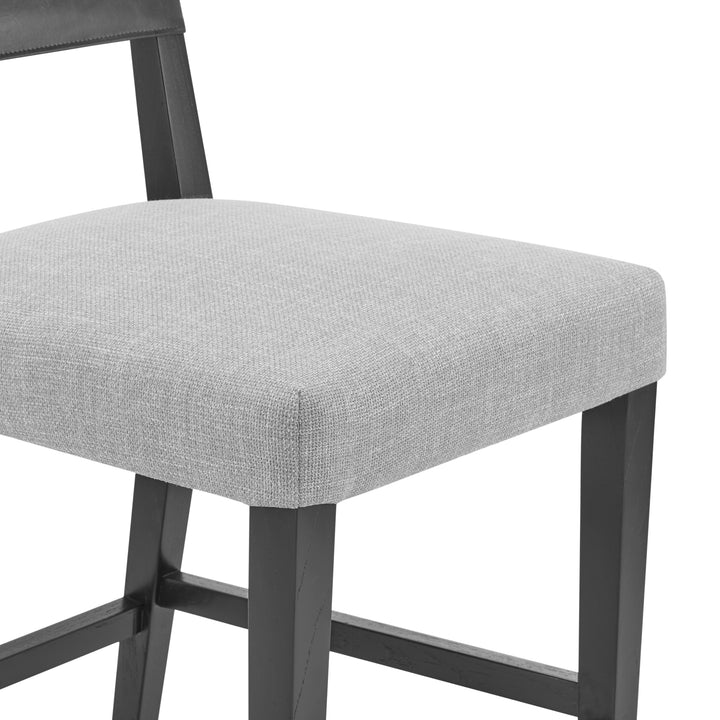 Kylo Faux Leather/Fabric Counter Stool - Borneo Black/Meridien Gray - view 8