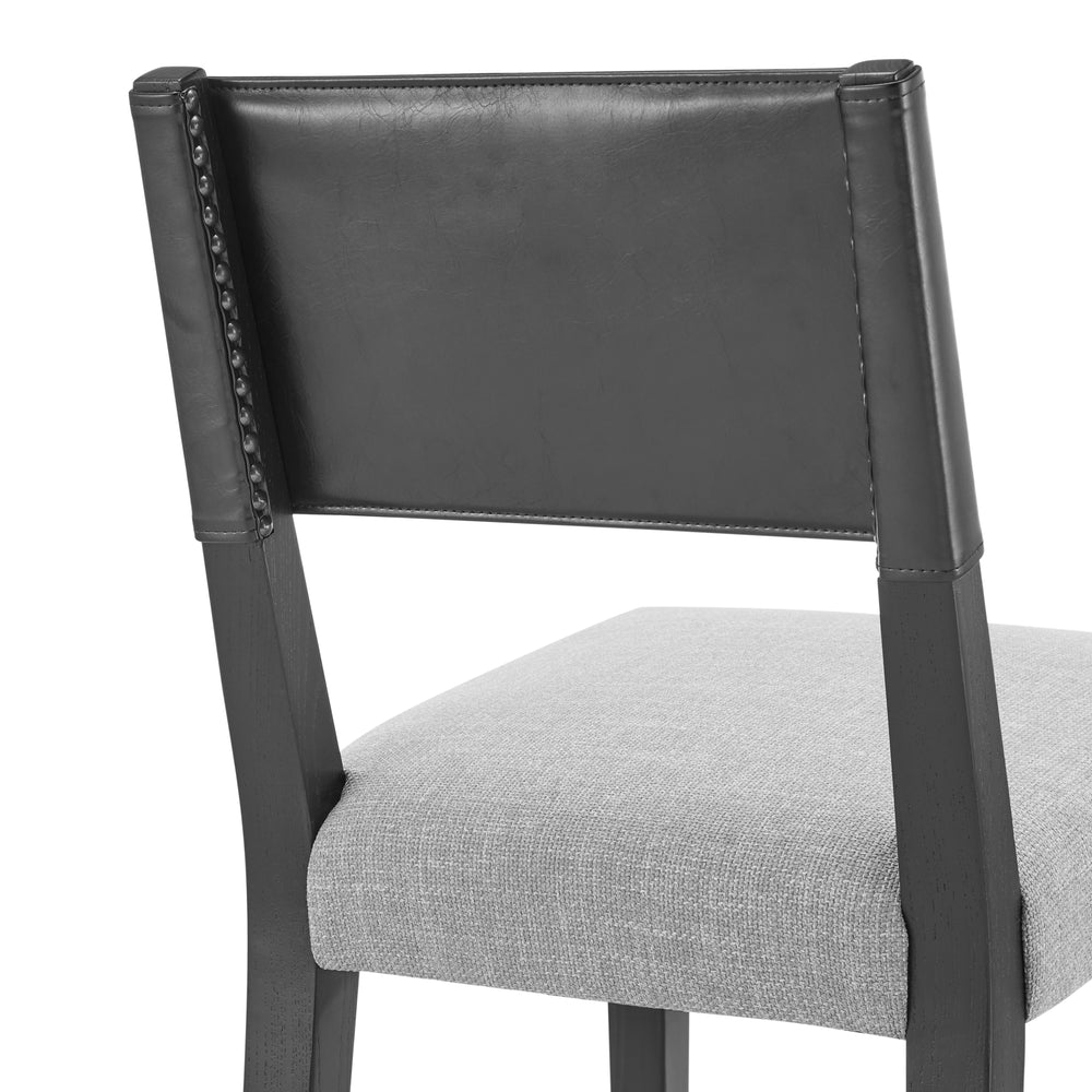Kylo Faux Leather/Fabric Counter Stool - Borneo Black/Meridien Gray - view 9