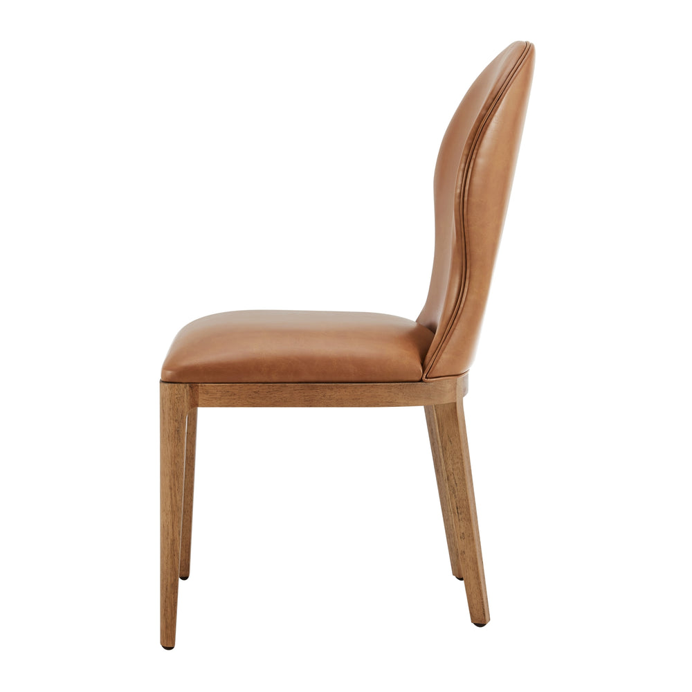 Eldoris Faux Leather Dining Side Chair - Borneo Chocolate - view 5